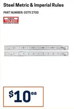 Blackwoods Steel Metric & Imperial Rules by Toledo offer
