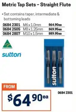 Blackwoods Metric Tap Sets - Straight Flute sutton offer