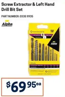 Blackwoods Screw Extractor & Left Hand Drill Bit Set Alpha offer