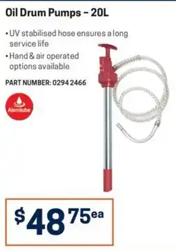 Blackwoods Oil Drum Pumps - 20L offer