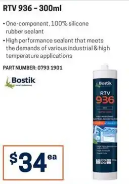 Blackwoods Bostik RTV 936 offer
