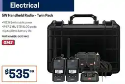 Blackwoods 5W Handheld Radio - Twin Pack GME offer
