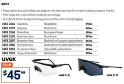 Blackwoods apex uvex sunglasses offer