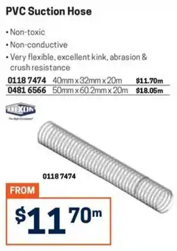 Blackwoods PVC Suction Hose TIXON offer