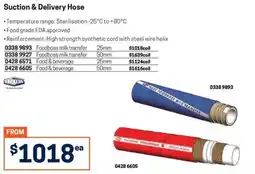 Blackwoods Hixon Suction & Delivery Hose offer