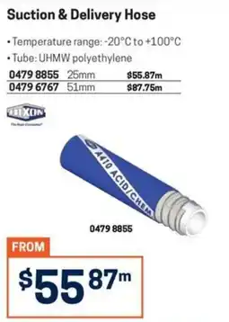 Blackwoods Suction & Delivery Hose DIXON offer