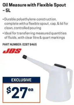 Blackwoods Oil Measure with Flexible Spout JBS offer