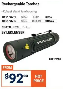 Blackwoods Rechargeable Torches by Ledlenser offer