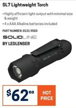 Blackwoods SL7 Lightweight Torch by Ledlenser offer