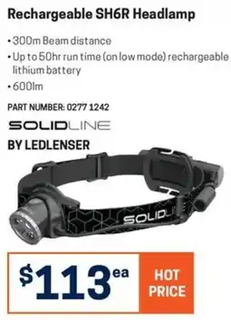 Blackwoods Rechargeable SH6R Headlamp by Ledlenser offer