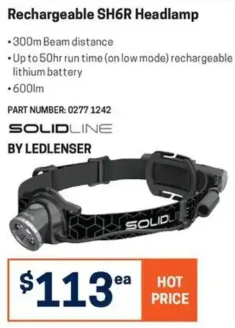 Rechargeable SH6R Headlamp by Ledlenser