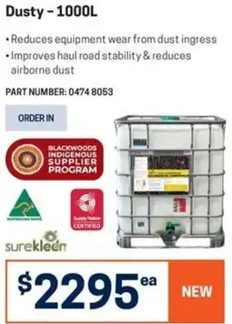 Blackwoods Dusty - 1000L offer