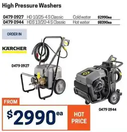 Blackwoods Karcher High Pressure Washers offer