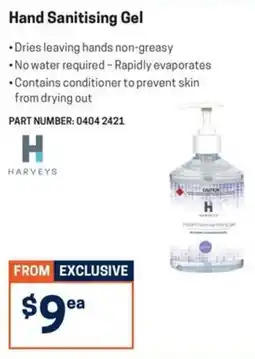 Blackwoods Hand Sanitising Gel Harvey's offer