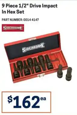 Blackwoods Siochrome 9 Piece 1/2" Drive Impact In Hex Set offer
