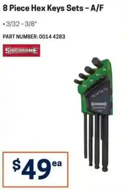 Blackwoods 8 Piece Hex Keys Sets - A/F offer