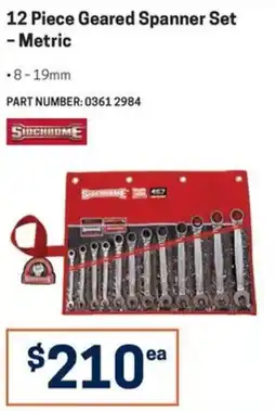 Blackwoods Siochrome 12 Piece Geared Spanner Set - Metric offer