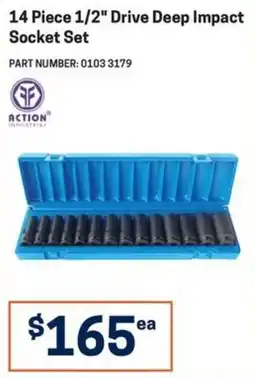 Blackwoods 14 Piece 1/2" Drive Deep Impact Socket Set Action Industrial offer