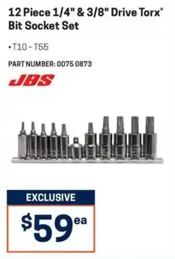 Blackwoods JBS 12 Piece 1/4" & 3/8" Drive Torx Bit Socket Set offer