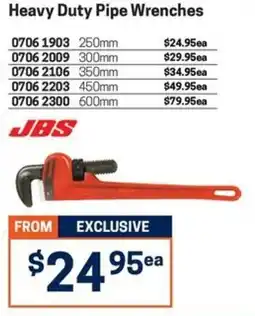Blackwoods JBS Heavy Duty Pipe Wrenches offer