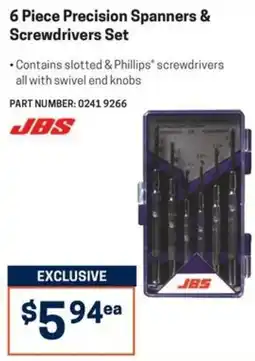 Blackwoods 6 Piece Precision Spanners & Screwdrivers Set JBS offer