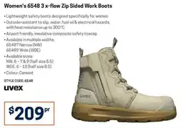 Blackwoods Women's 6548 3 x-flow Zip Sided Work Boots uvex offer