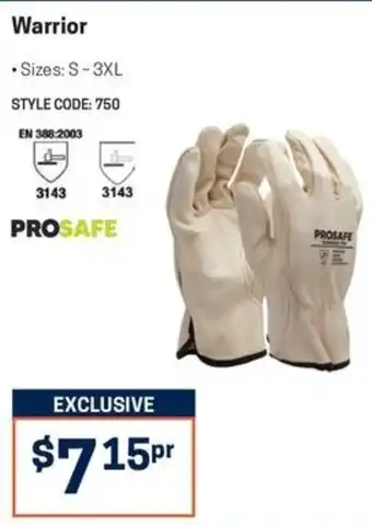 Warrior PROSAFE gloves