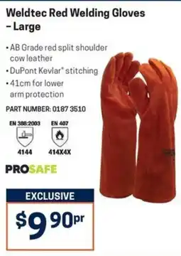 Blackwoods Weldtec Red Welding Gloves offer