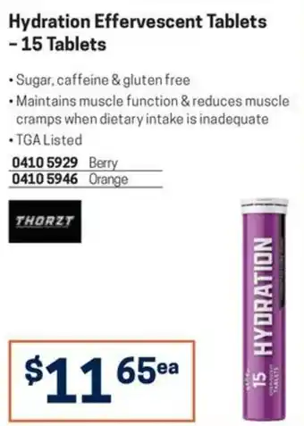 Hydration Effervescent Tablets Thorzt