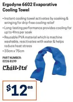 Blackwoods Ergodyne 6602 Evaporative Cooling Towel Chill-Its offer