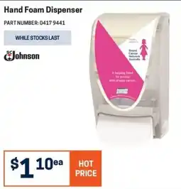 Blackwoods Hand Foam Dispenser SC Johnson offer