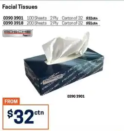 Blackwoods Facial Tissues Porsche offer