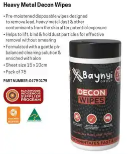 Blackwoods Heavy Metal Decon Wipes offer