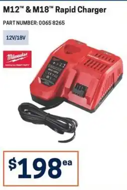 Blackwoods Milwaukee M12 & M18 Rapid Charger offer