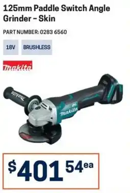 Blackwoods 125mm Paddle Switch Angle Grinder - Skin Makita offer