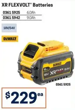 Blackwoods DeWalt XR FLEXVOLT Batteries offer