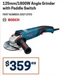 Blackwoods 125mm/1800W Angle Grinder with Paddle Switch Bosch offer