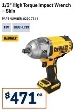 Blackwoods DeWalt 1/2" High Torque Impact Wrench - Skin offer