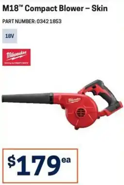 Blackwoods Milwaukee M18 Compact Blower - Skin offer