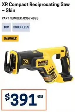 Blackwoods DeWalt XR Compact Reciprocating Saw - Skin offer