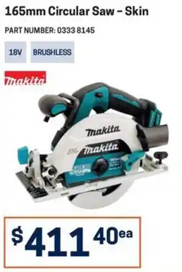 Blackwoods 165mm Circular Saw - Skin Makita offer