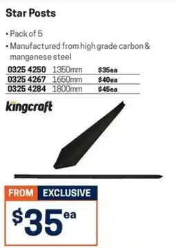 Blackwoods Star Posts kingcraft offer