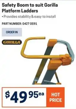 Blackwoods Safety Boom to suit Gorilla Platform Ladders offer