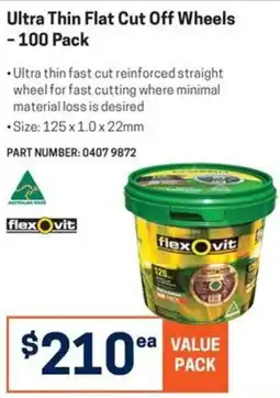Blackwoods Ultra Thin Flat Cut Off Wheels flexovit offer