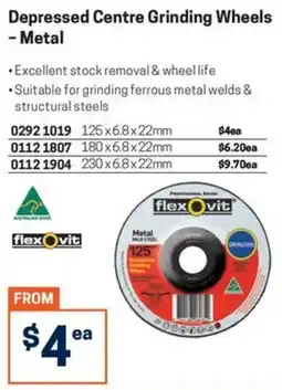 Blackwoods Depressed Centre Grinding Wheels - Metal offer