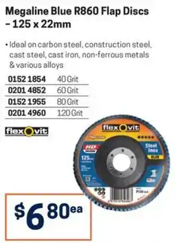 Blackwoods Megaline Blue R860 Flap Discs offer