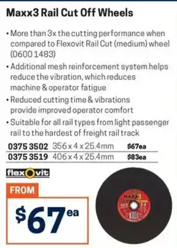 Blackwoods Maxx3 Rail Cut Off Wheels offer