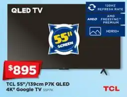 Joyce Mayne TCL 55"/139cm P7K QLED 4K Google TV 55P7K offer