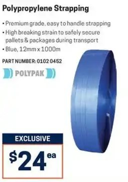Blackwoods Polypropylene Strapping Polypak offer