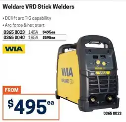 Blackwoods Weldarc VRD Stick Welders offer
